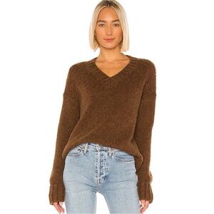 Re/Done 90s V Neck Oversized‎ Wool Blend Sweater